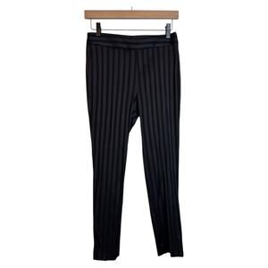 QL2 Quelledue Black Striped Dress Ankle Pants Trousers Size 40- Small 26” Waist